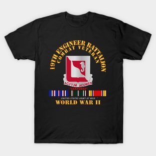 19th Engineer Battalion - WWII w EU SVC T-Shirt